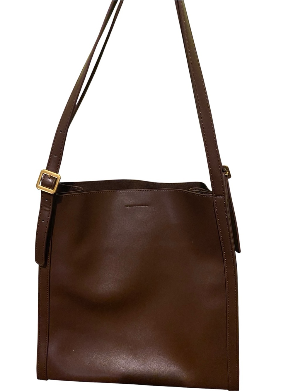 Antik Kraft Brown Leather Suede Sides Double Handle Shoulder Bag Purse Tote